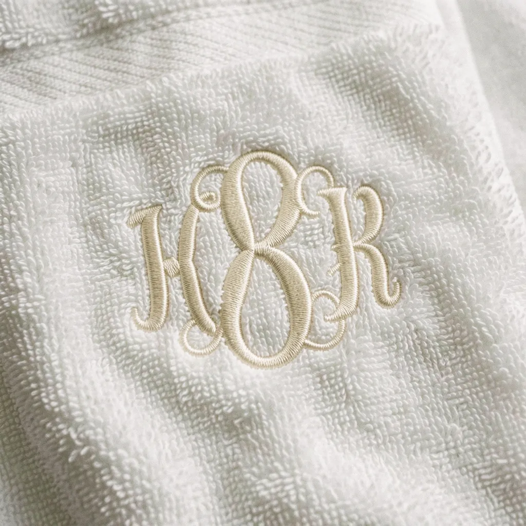 Close-up view of embroidery thread and fabric texture