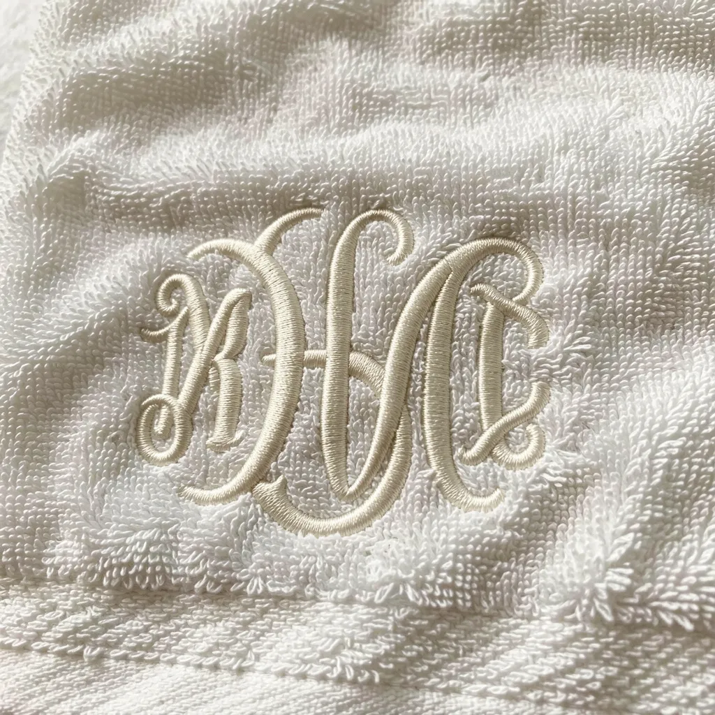 Monogrammed bath linens